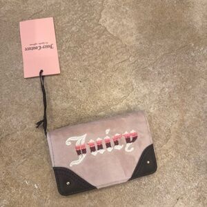 Juicy Couture Retro Vibe Dusty Blush Chocolate Bifold Wallet